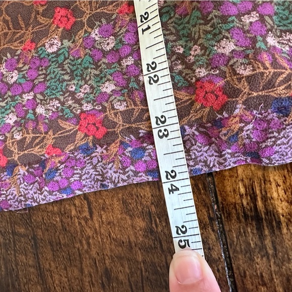 Sundance | 100% Silk Sheer Floral Button Down Blouse, Size PM - Picture 6 of 7